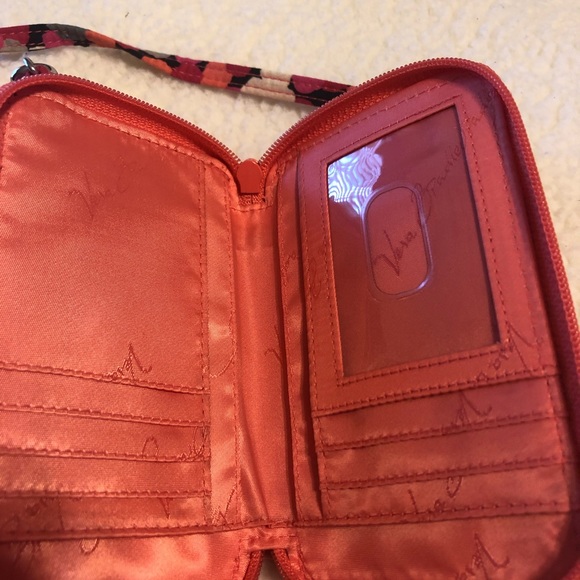 Vera Bradley Coral Print Shoulder Wallet - Picture 7 of 7